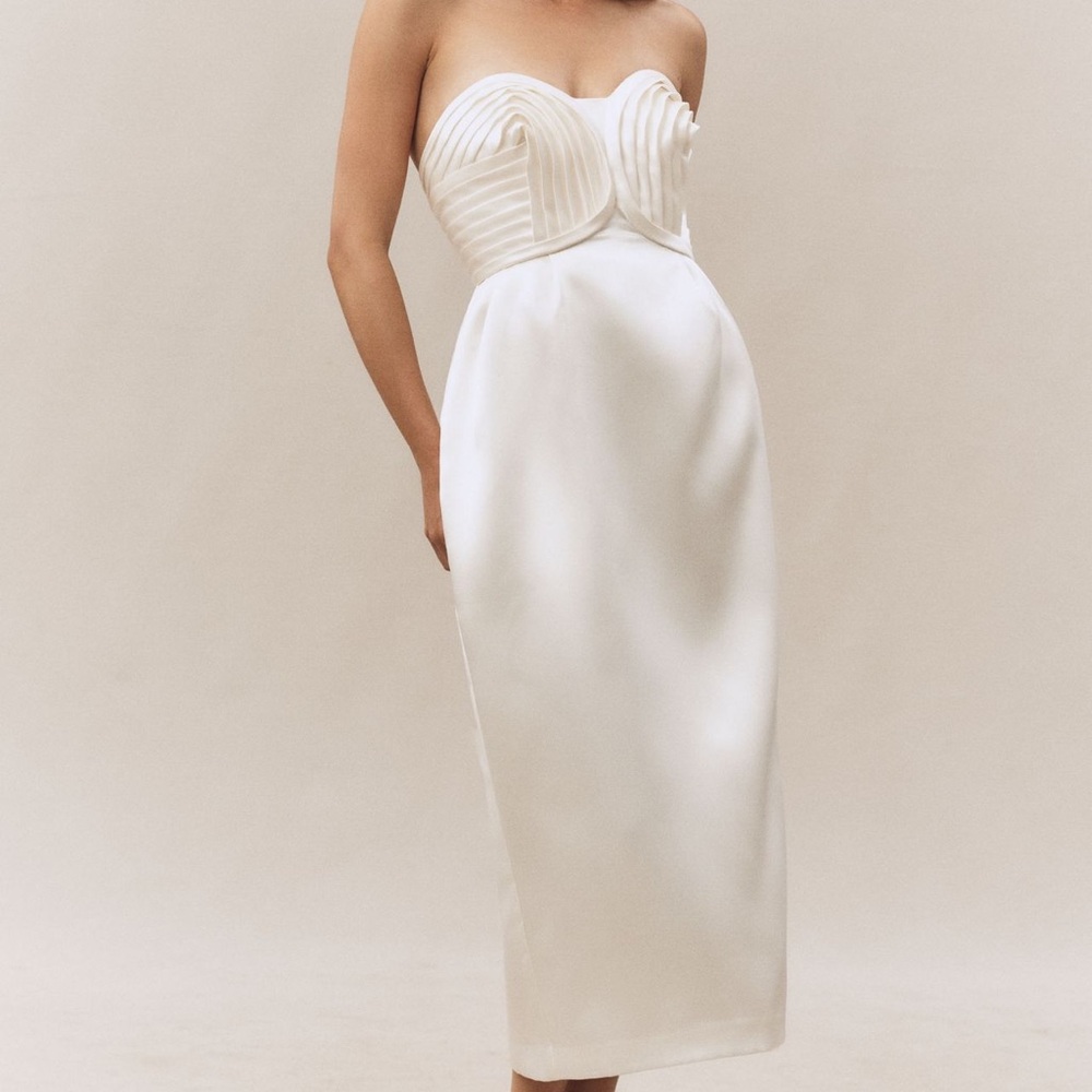 BHLDN Strapless White Dress